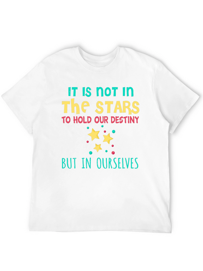 Camiseta Negra con Estampado Las Estrellas