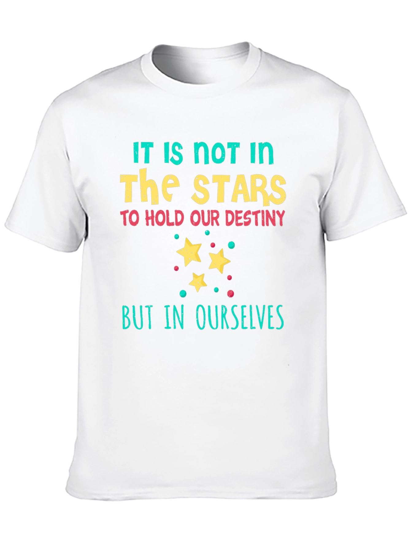 Camiseta Negra con Estampado Las Estrellas