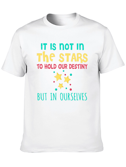 Camiseta Negra con Estampado Las Estrellas