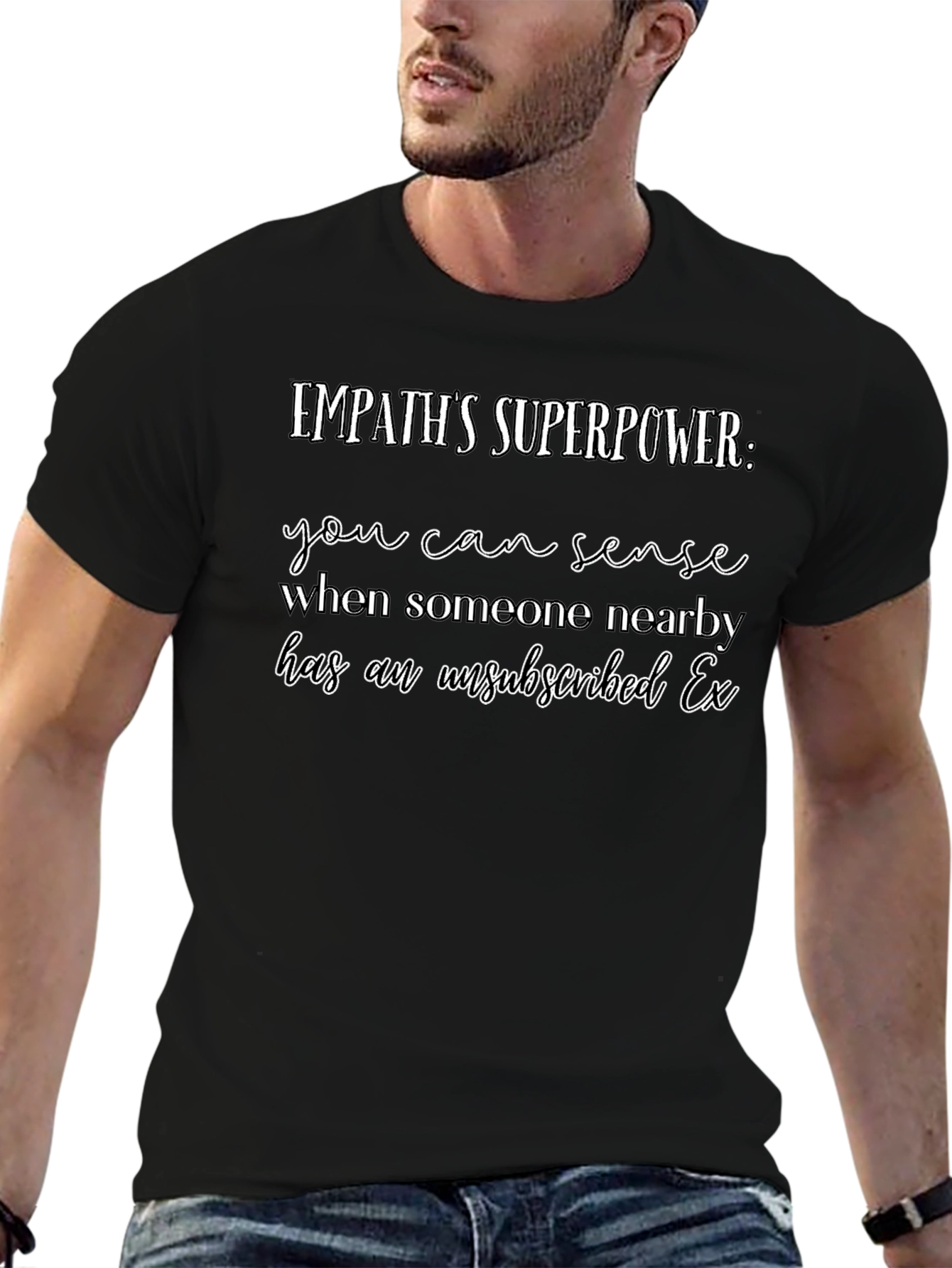 Camiseta Negra Empatía Superpoder Ex Desuscrito