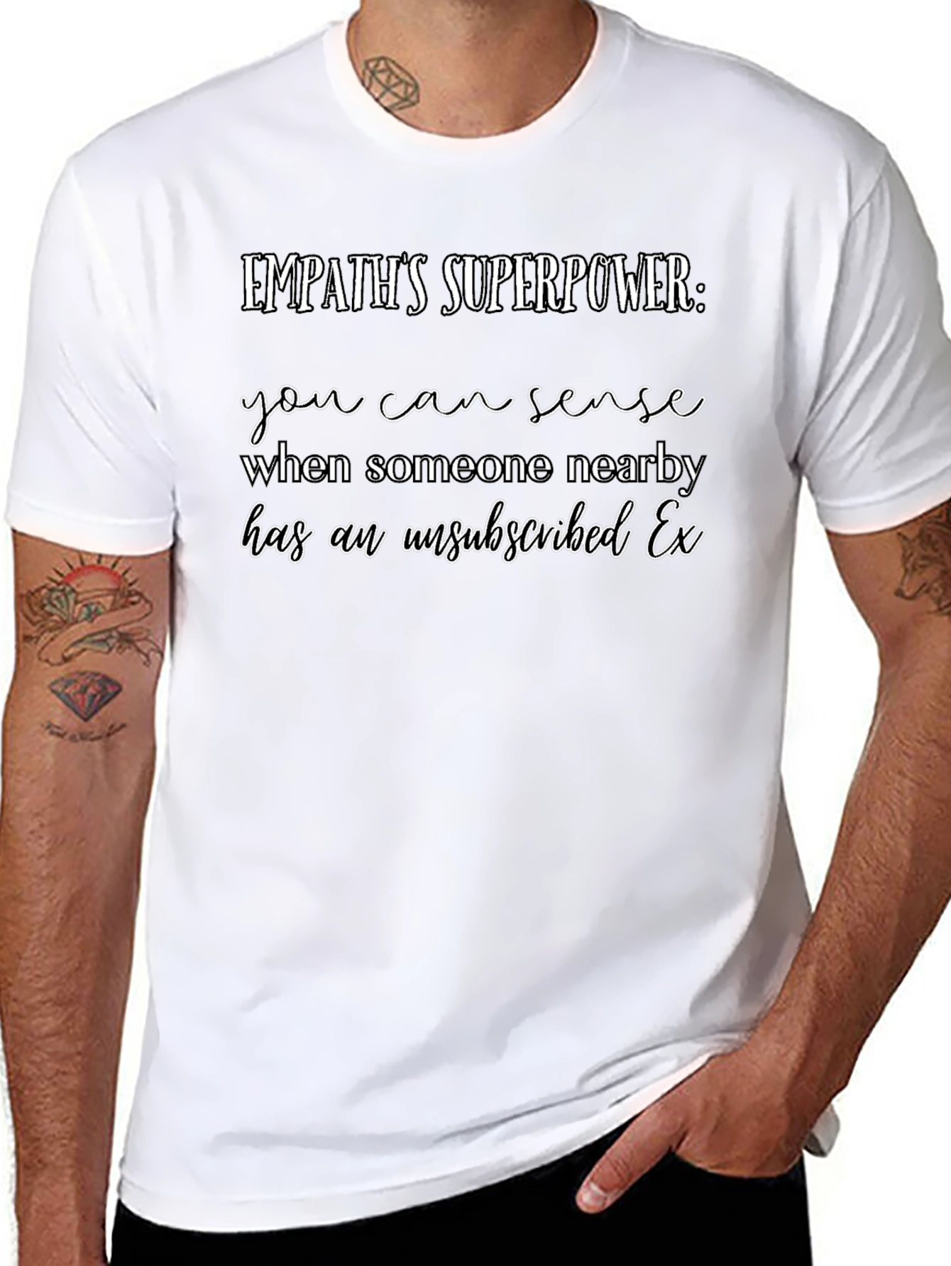 Camiseta Negra Empatía Superpoder Ex Desuscrito