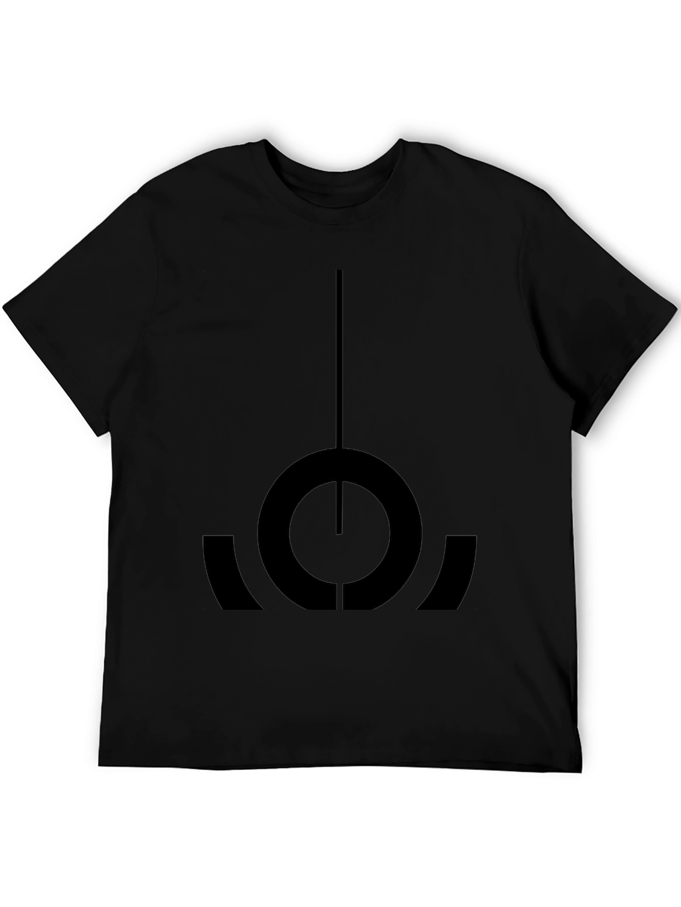 Camiseta Negra con Diseño Abstracto Único