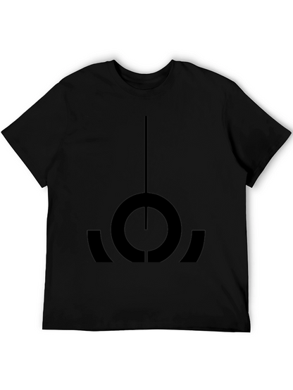 Camiseta Negra con Diseño Abstracto Único