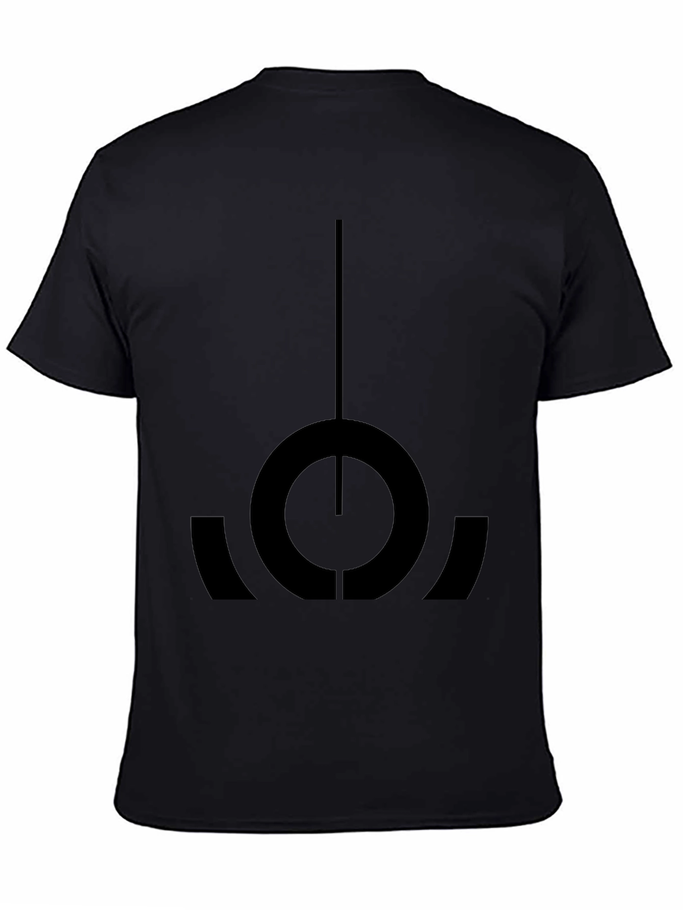 Camiseta Negra con Diseño Abstracto Único