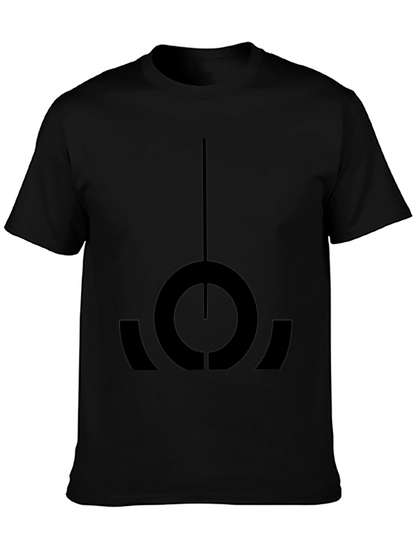 Camiseta Negra con Diseño Abstracto Único