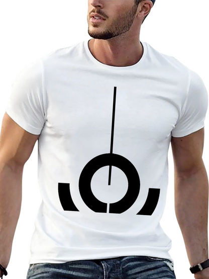 Camiseta Negra con Diseño Abstracto Único
