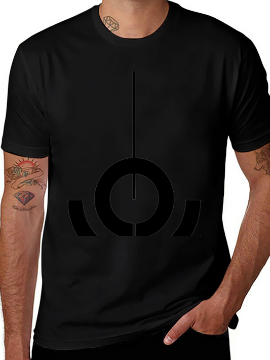 Camiseta Negra con Diseño Abstracto Único