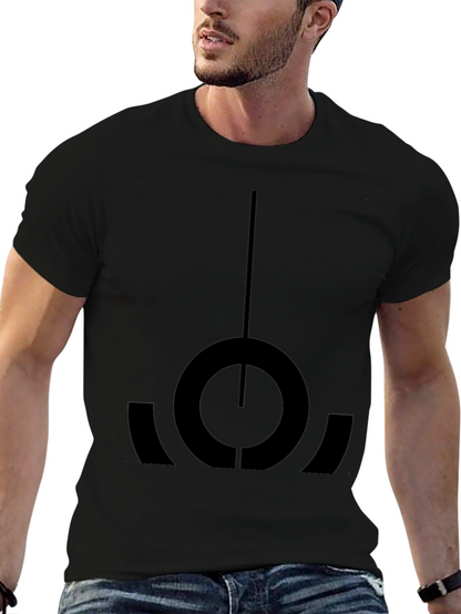 Camiseta Negra con Diseño Abstracto Único