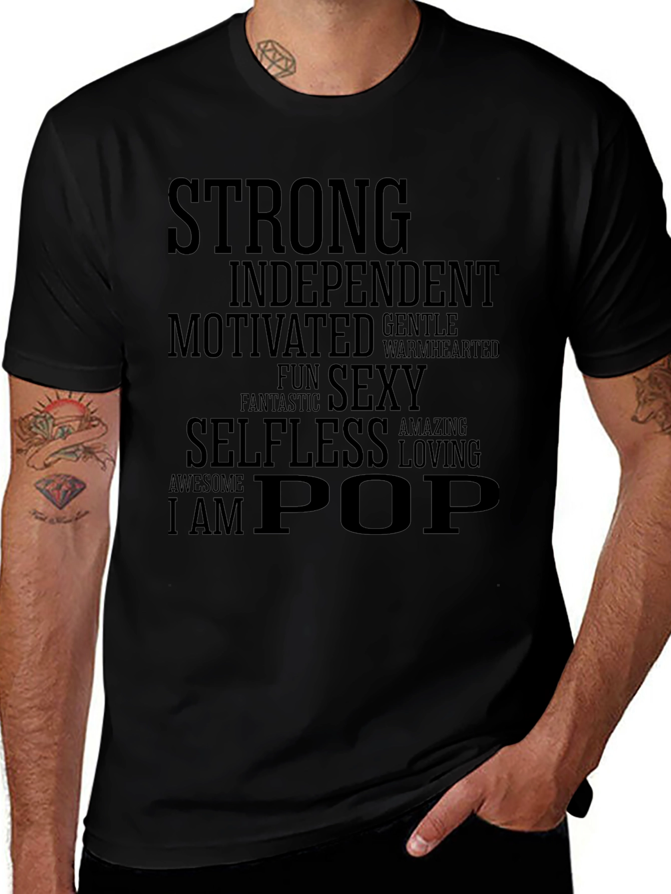 Camiseta Hombre: Fuerte Independiente ¡Soy Pop!