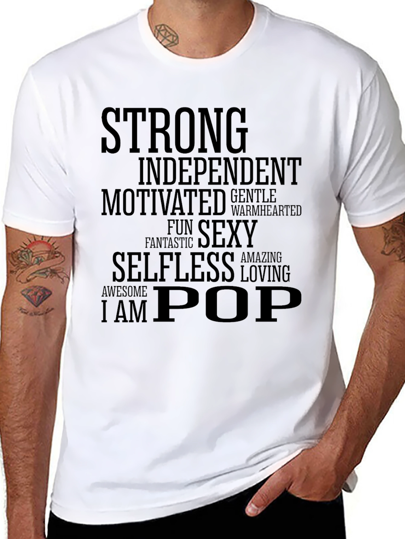 Camiseta Hombre: Fuerte Independiente ¡Soy Pop!