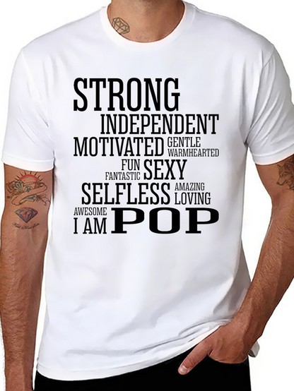Camiseta Hombre: Fuerte Independiente ¡Soy Pop!