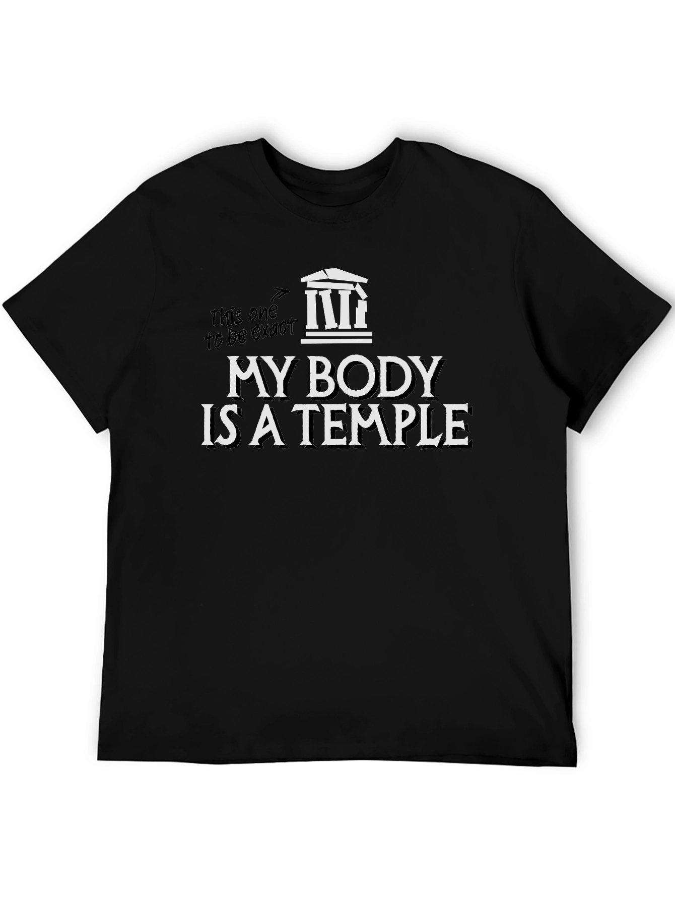 Camiseta Negra Mi Cuerpo Es Un Templo