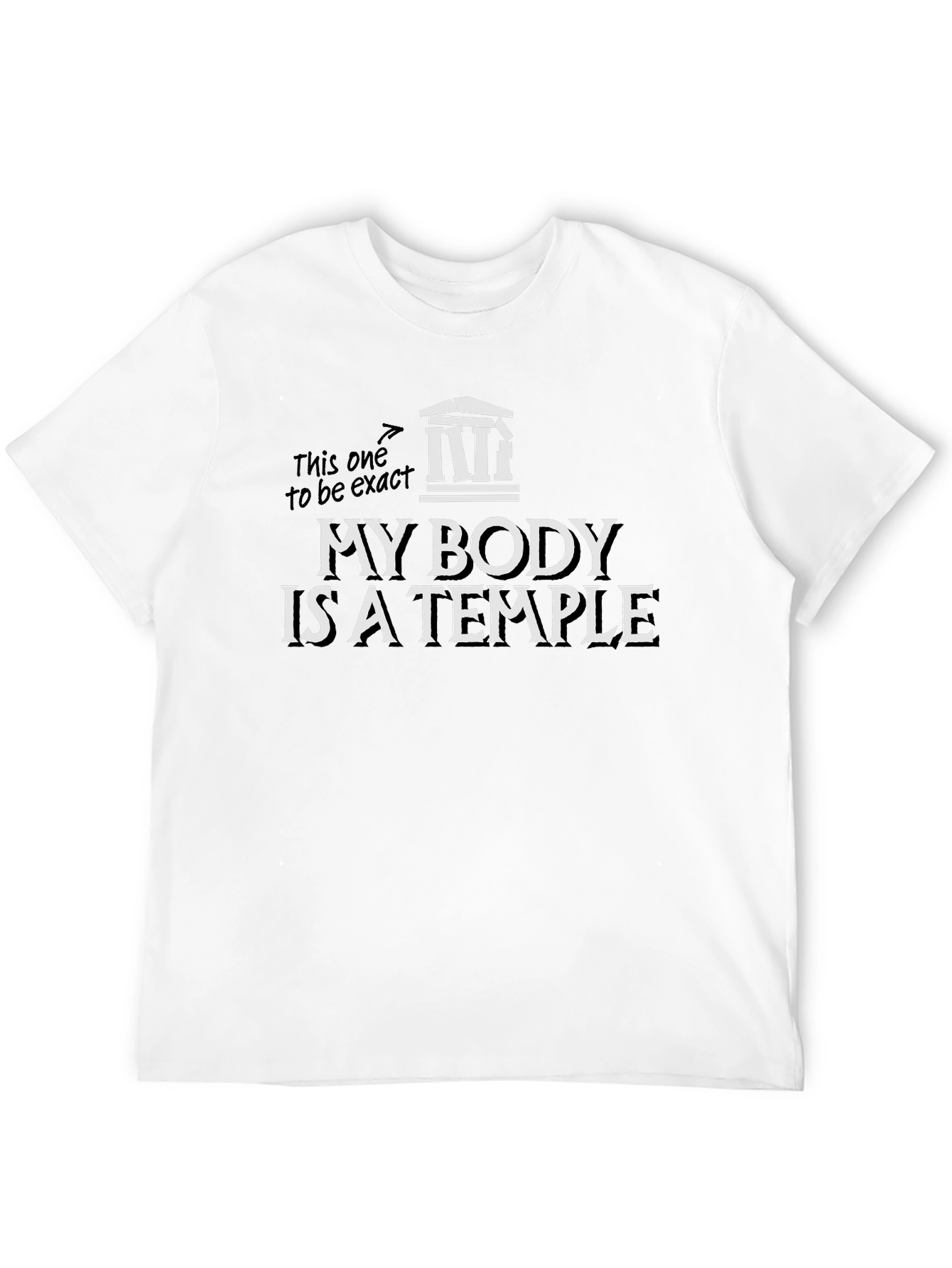 Camiseta Negra Mi Cuerpo Es Un Templo