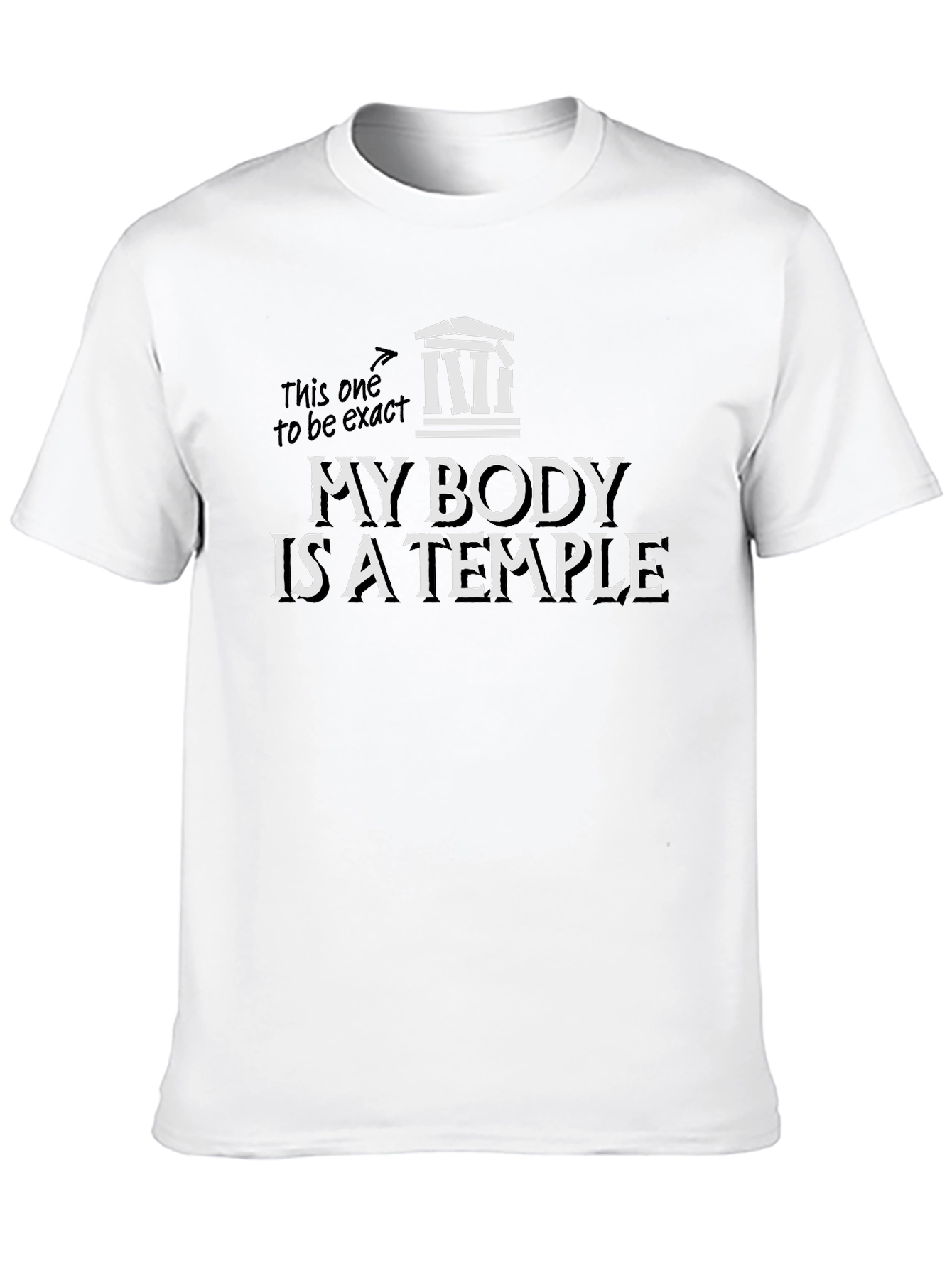 Camiseta Negra Mi Cuerpo Es Un Templo
