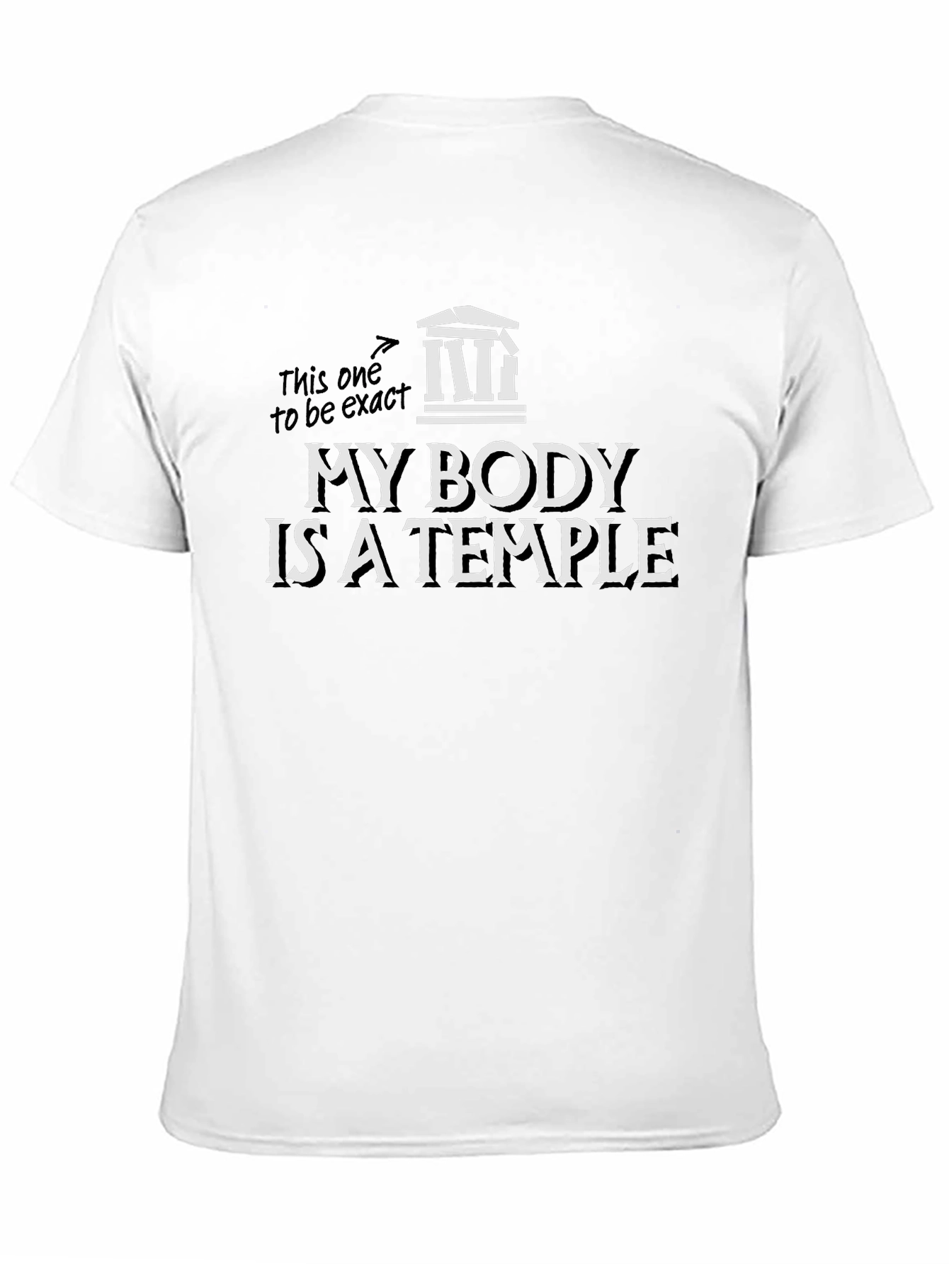 Camiseta Negra Mi Cuerpo Es Un Templo