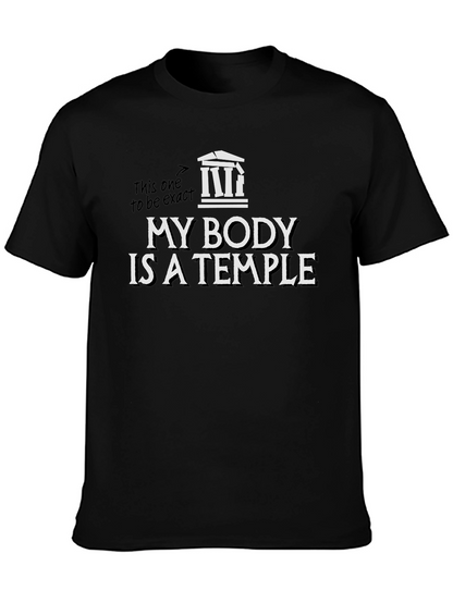 Camiseta Negra Mi Cuerpo Es Un Templo