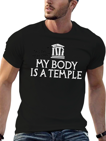 Camiseta Negra Mi Cuerpo Es Un Templo