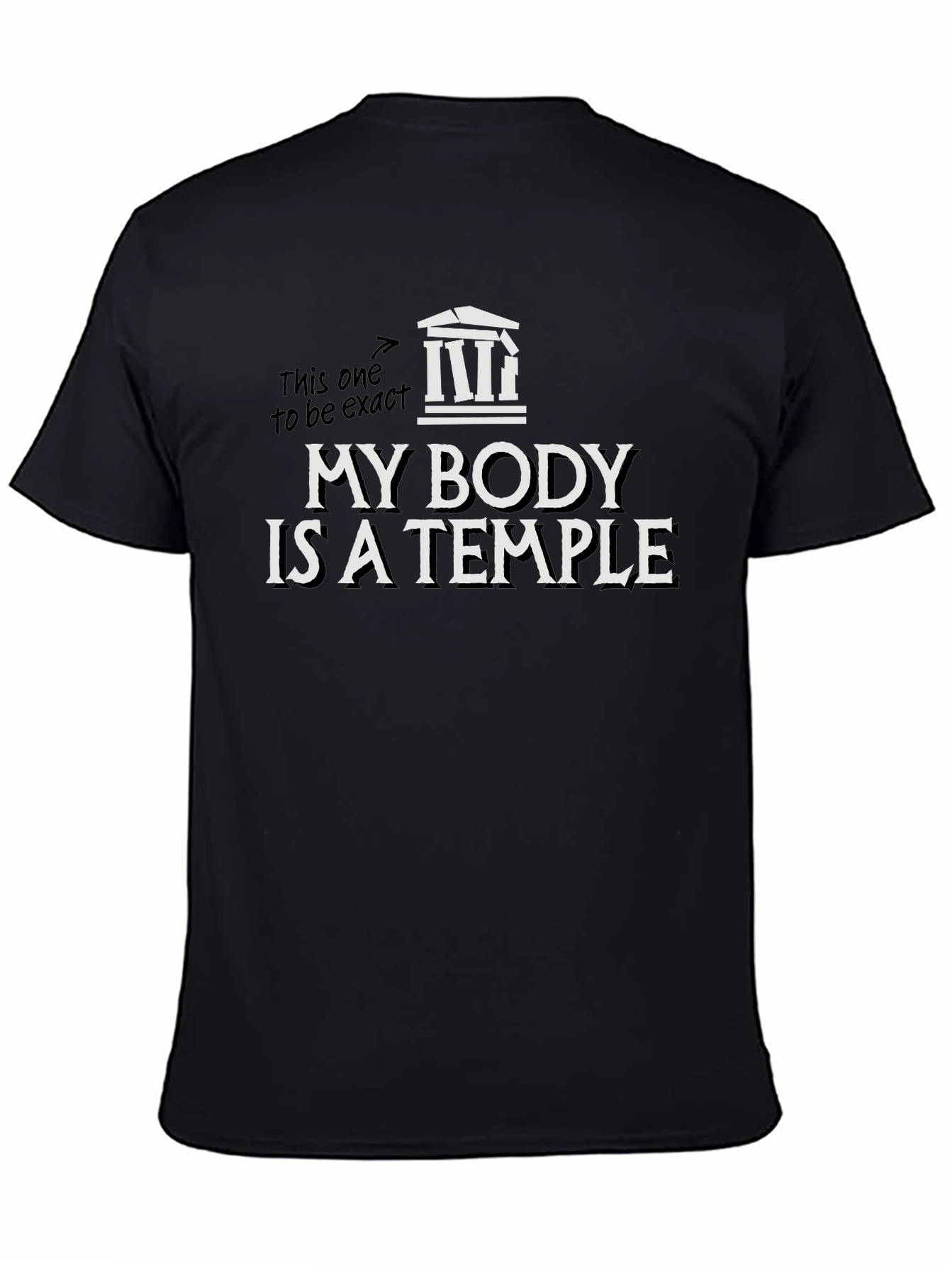 Camiseta Negra Mi Cuerpo Es Un Templo