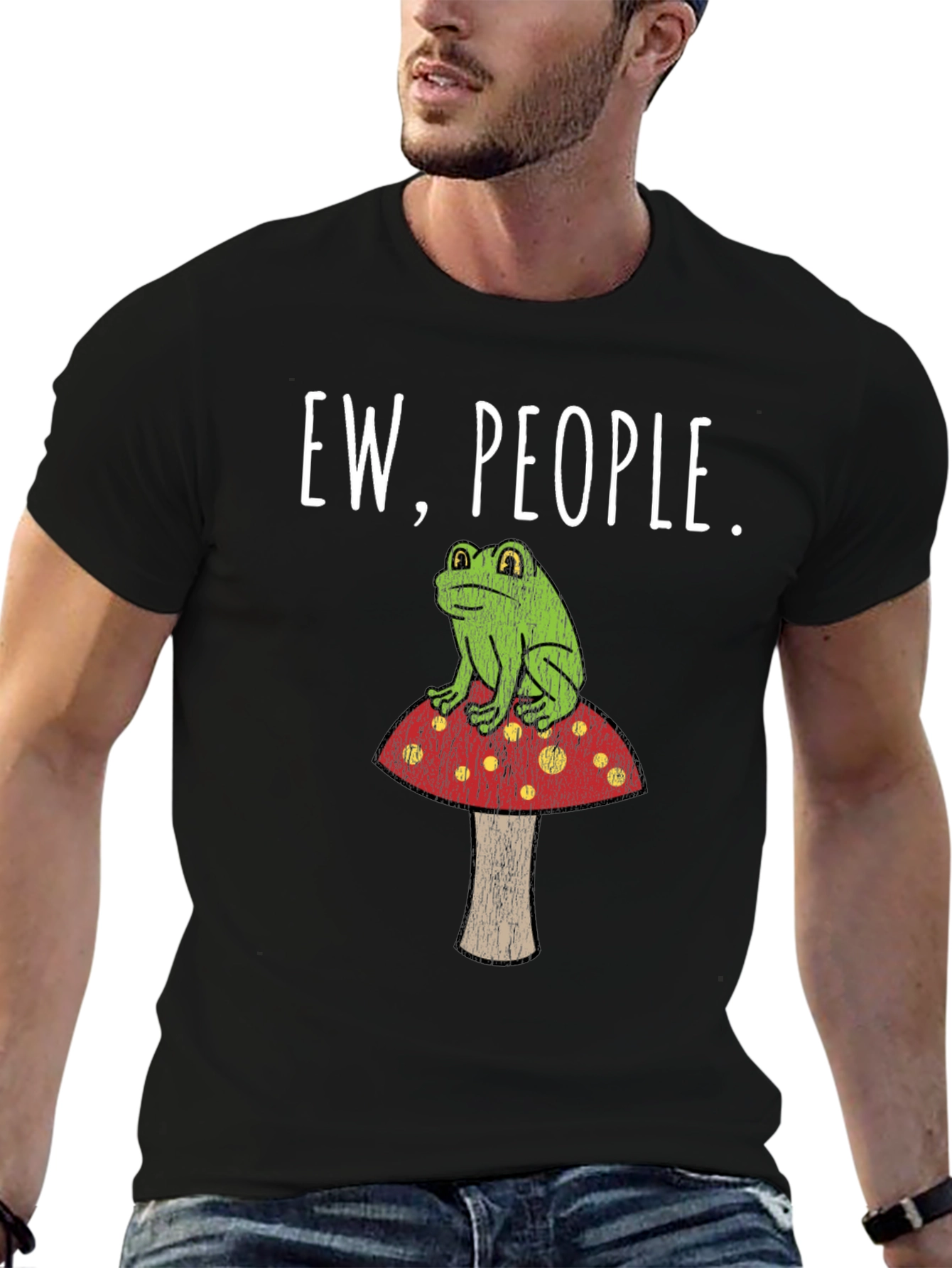 Camiseta Ew People con Rana en Seta
