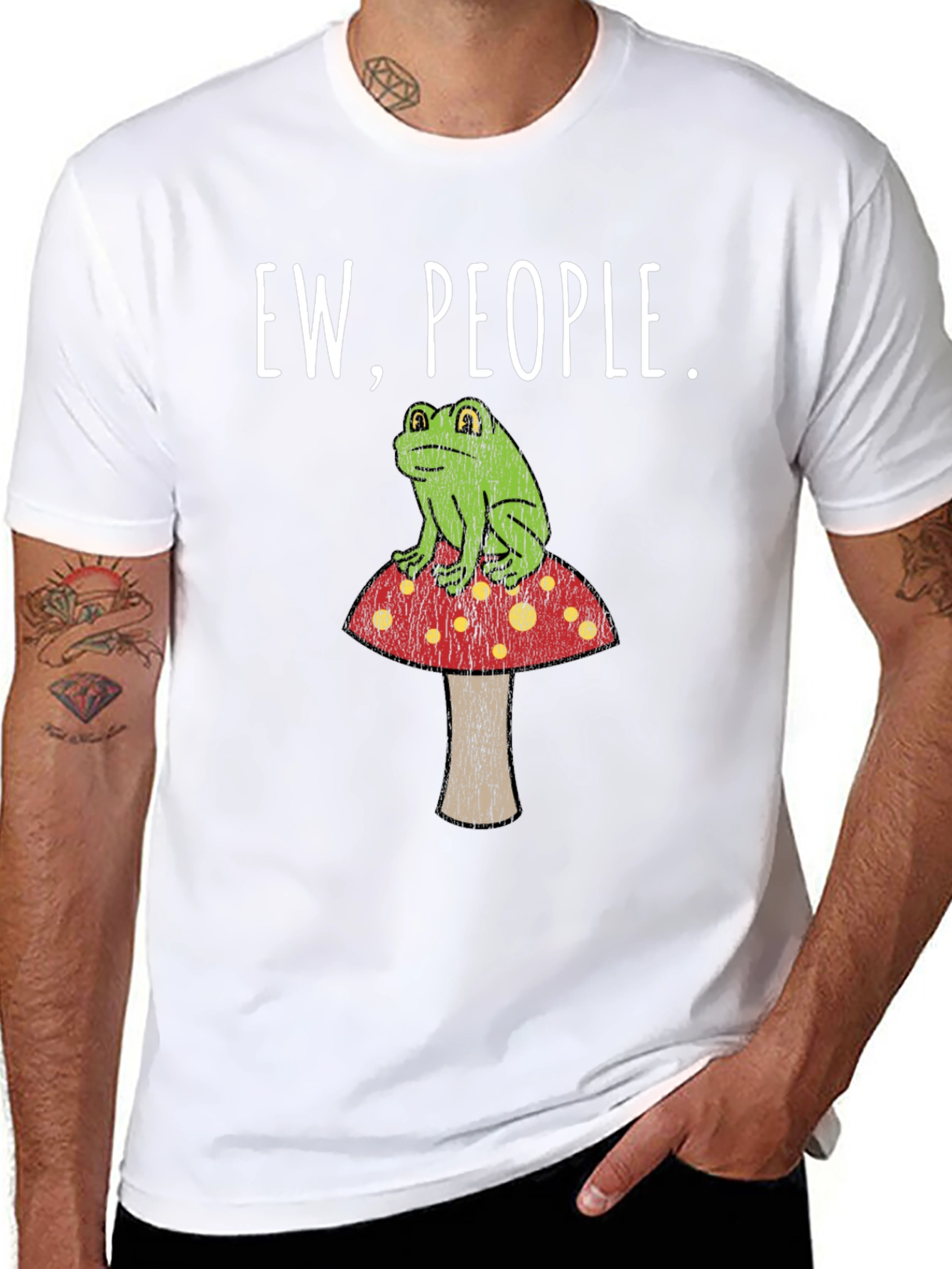 Camiseta Ew People con Rana en Seta