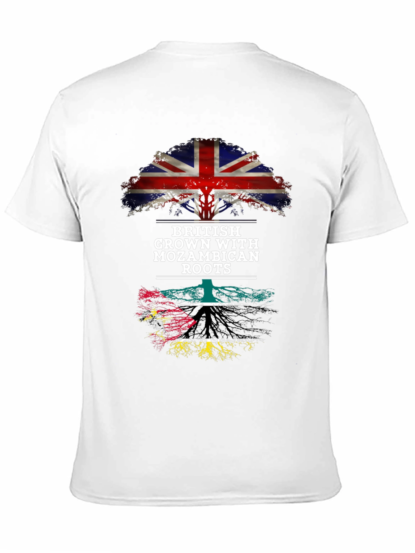 Camiseta Hombre Británico con Raíces Mozambiqueñas