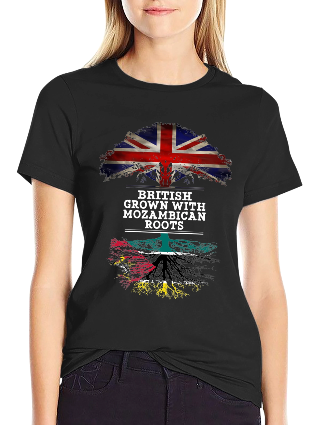 Camiseta Hombre Británico con Raíces Mozambiqueñas