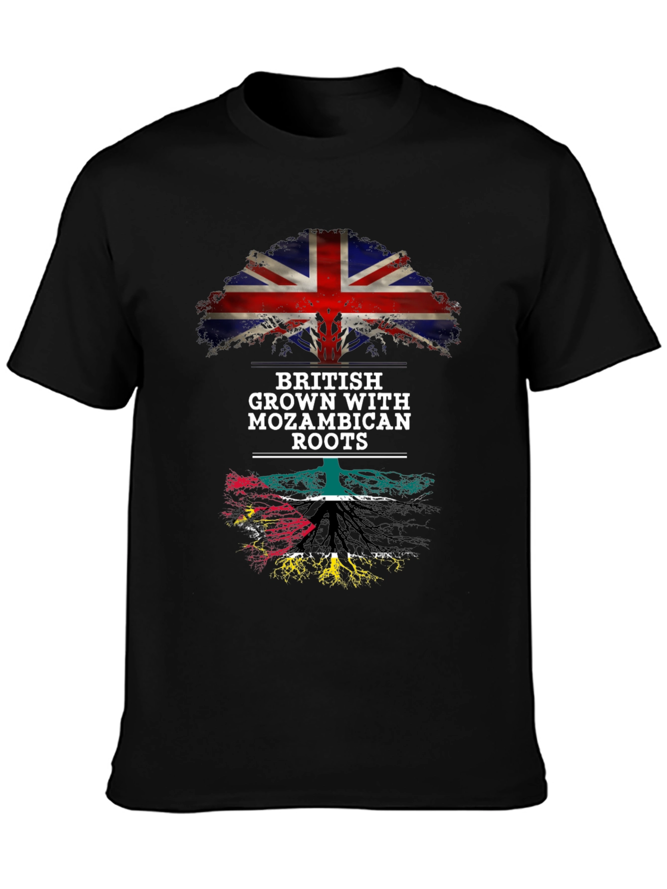 Camiseta Hombre Británico con Raíces Mozambiqueñas