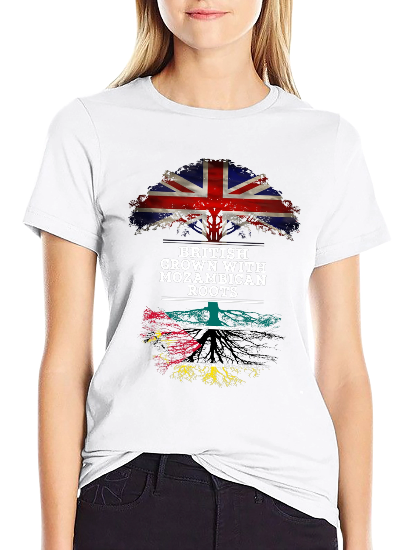 Camiseta Hombre Británico con Raíces Mozambiqueñas