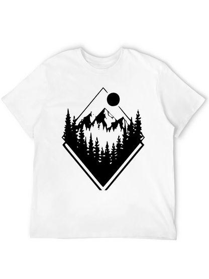 Camiseta Negra: Montaña y Naturaleza