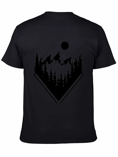 Camiseta Negra: Montaña y Naturaleza