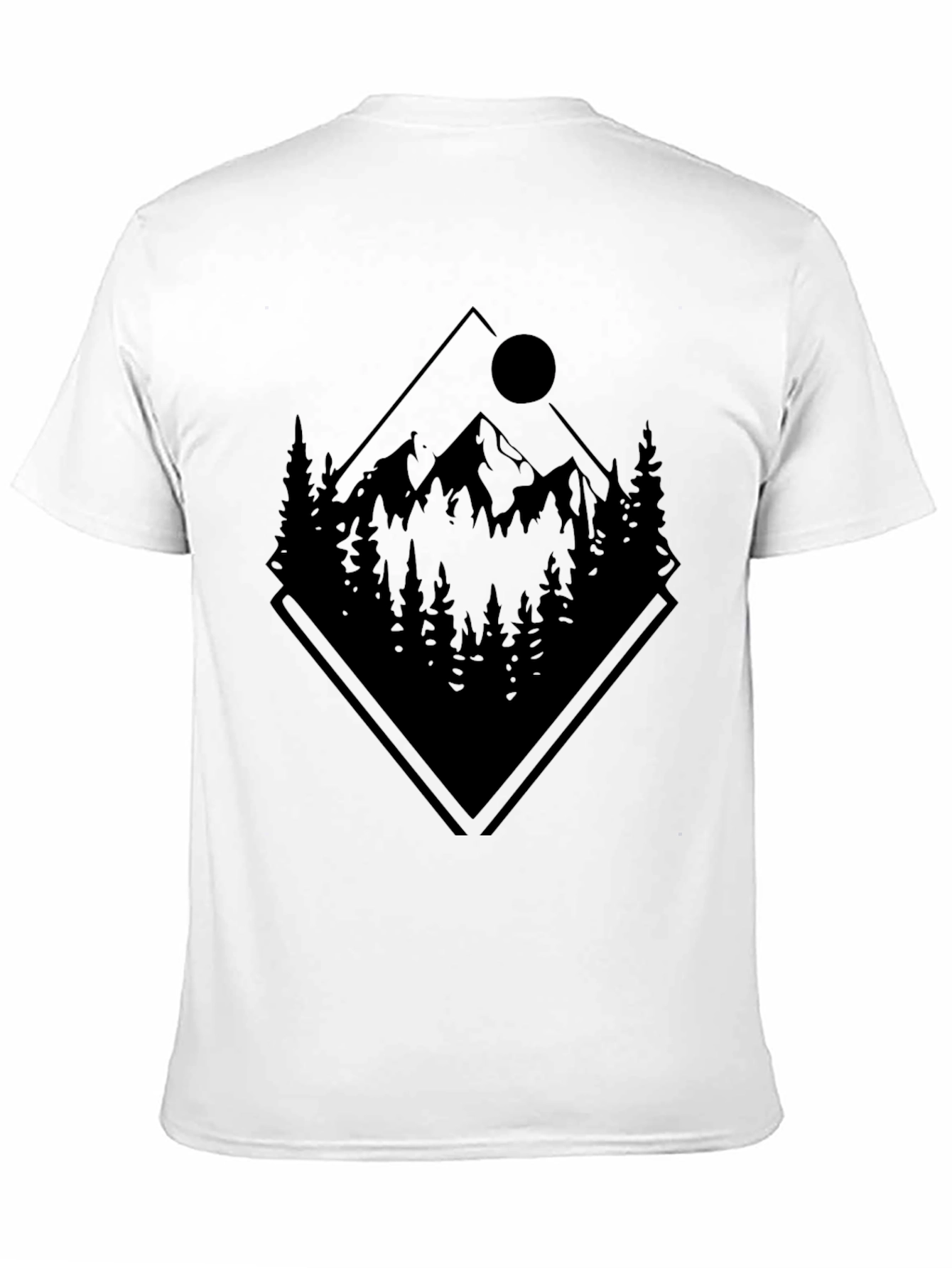Camiseta Negra: Montaña y Naturaleza