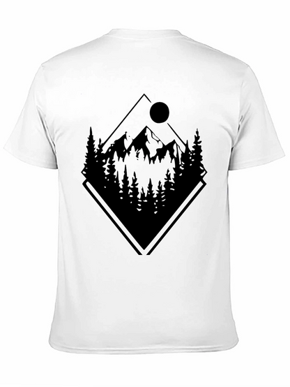 Camiseta Negra: Montaña y Naturaleza
