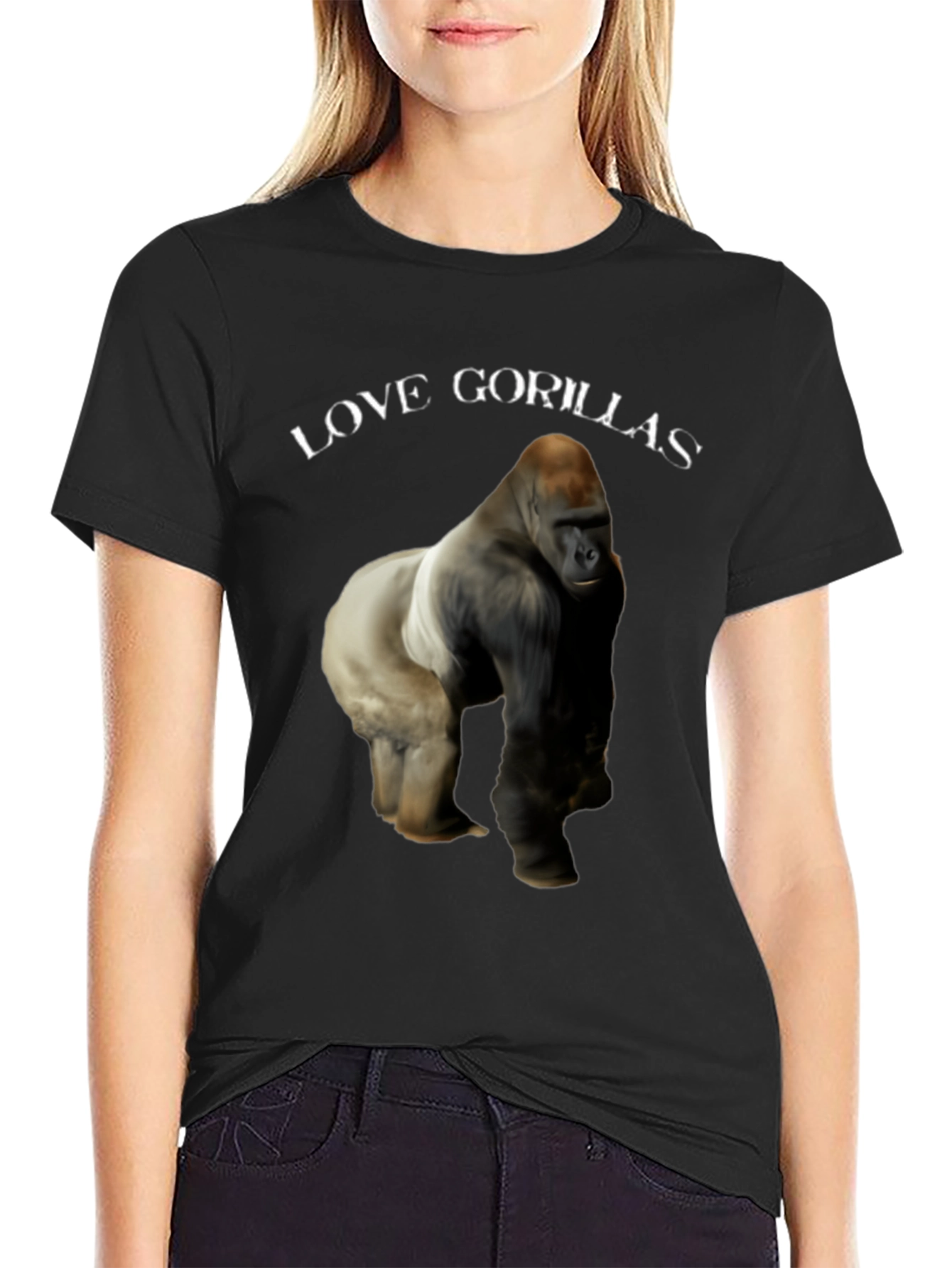 Camiseta Negra Amo Gorilas