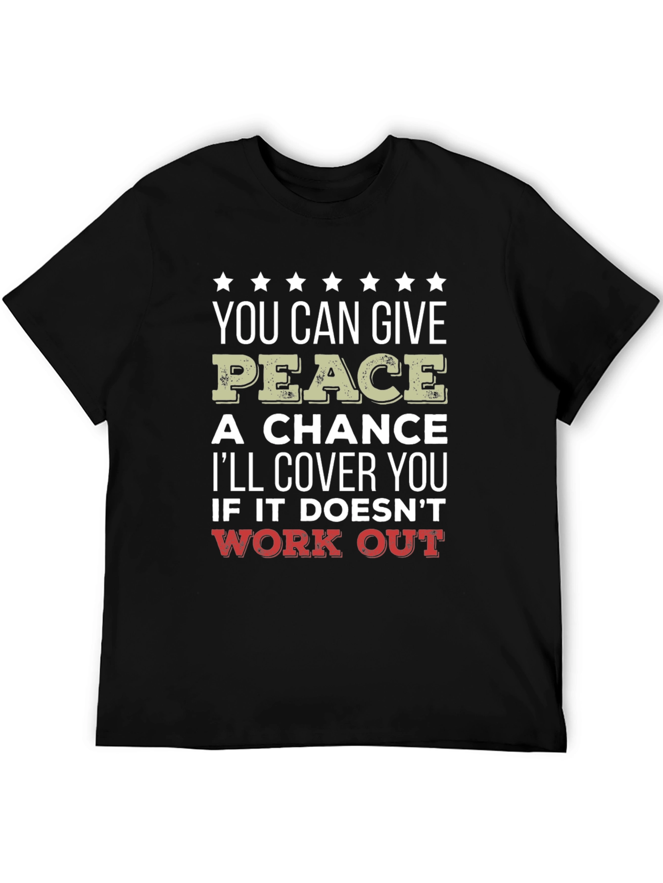 Camiseta Negra Peace - Humor y Protección