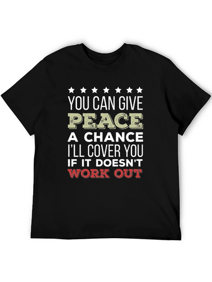 Camiseta Negra Peace - Humor y Protección