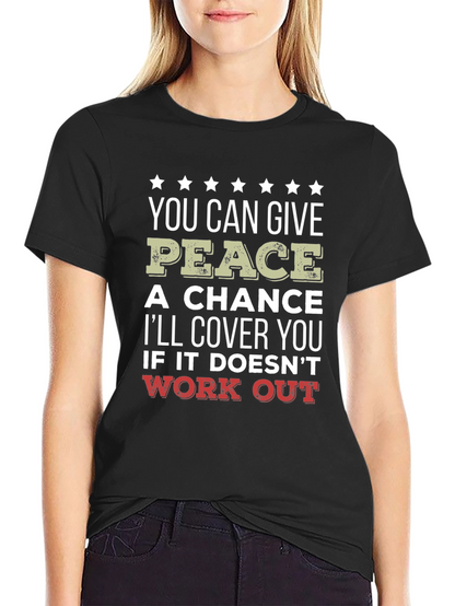 Camiseta Negra Peace - Humor y Protección