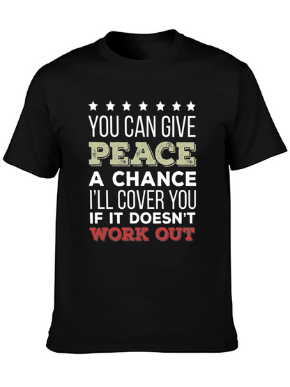 Camiseta Negra Peace - Humor y Protección
