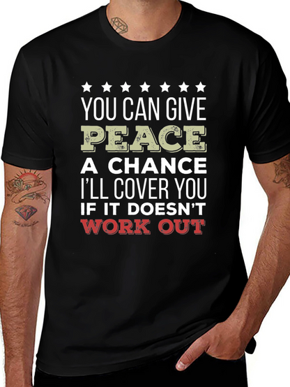 Camiseta Negra Peace - Humor y Protección