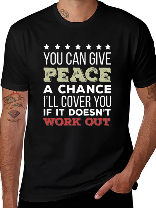 Camiseta Negra Peace - Humor y Protección