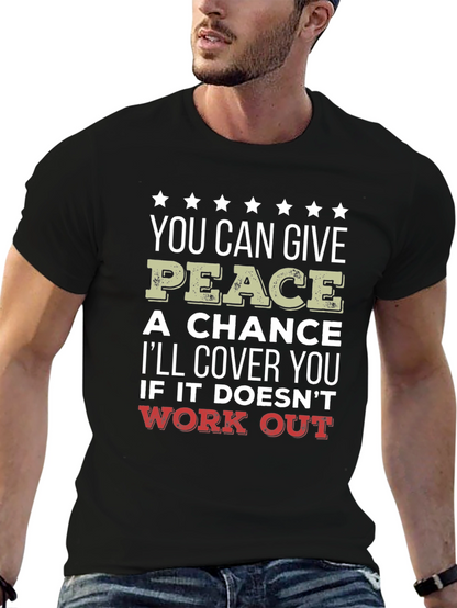 Camiseta Negra Peace - Humor y Protección