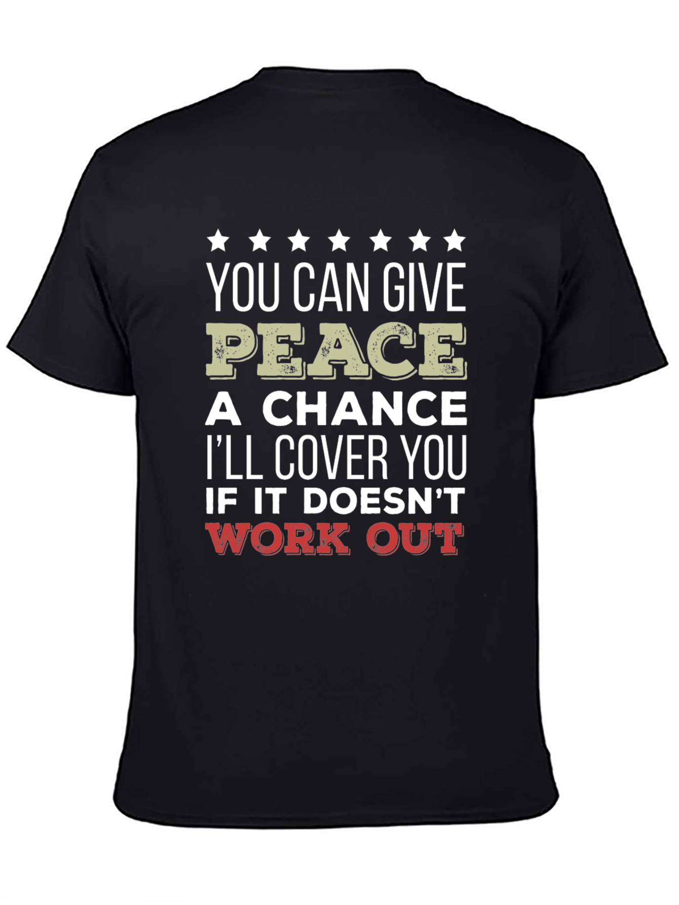 Camiseta Negra Peace - Humor y Protección