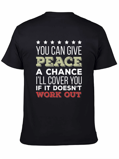 Camiseta Negra Peace - Humor y Protección