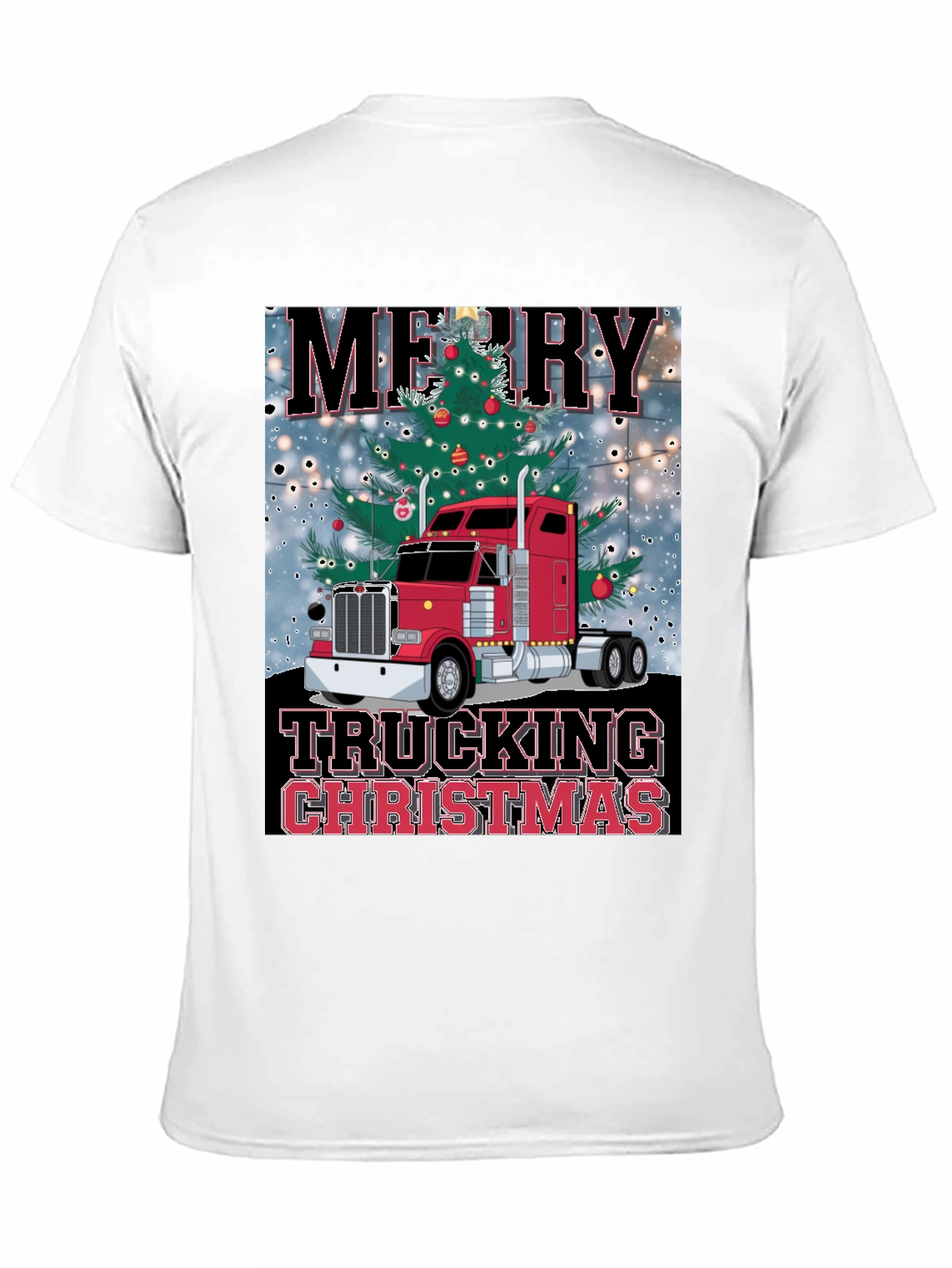 Camiseta Navideña de Camionero - Merry Trucking Christmas