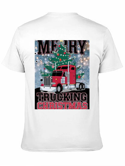 Camiseta Navideña de Camionero - Merry Trucking Christmas