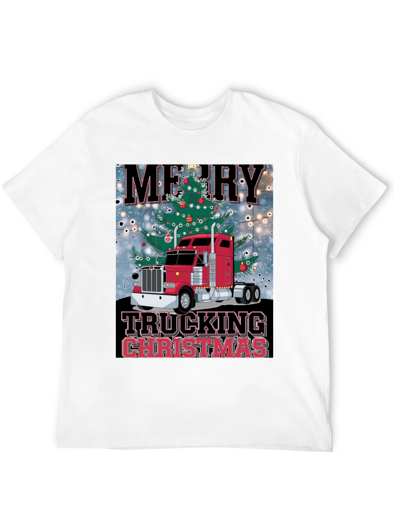 Camiseta Navideña de Camionero - Merry Trucking Christmas