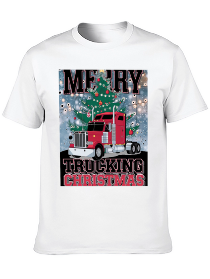 Camiseta Navideña de Camionero - Merry Trucking Christmas