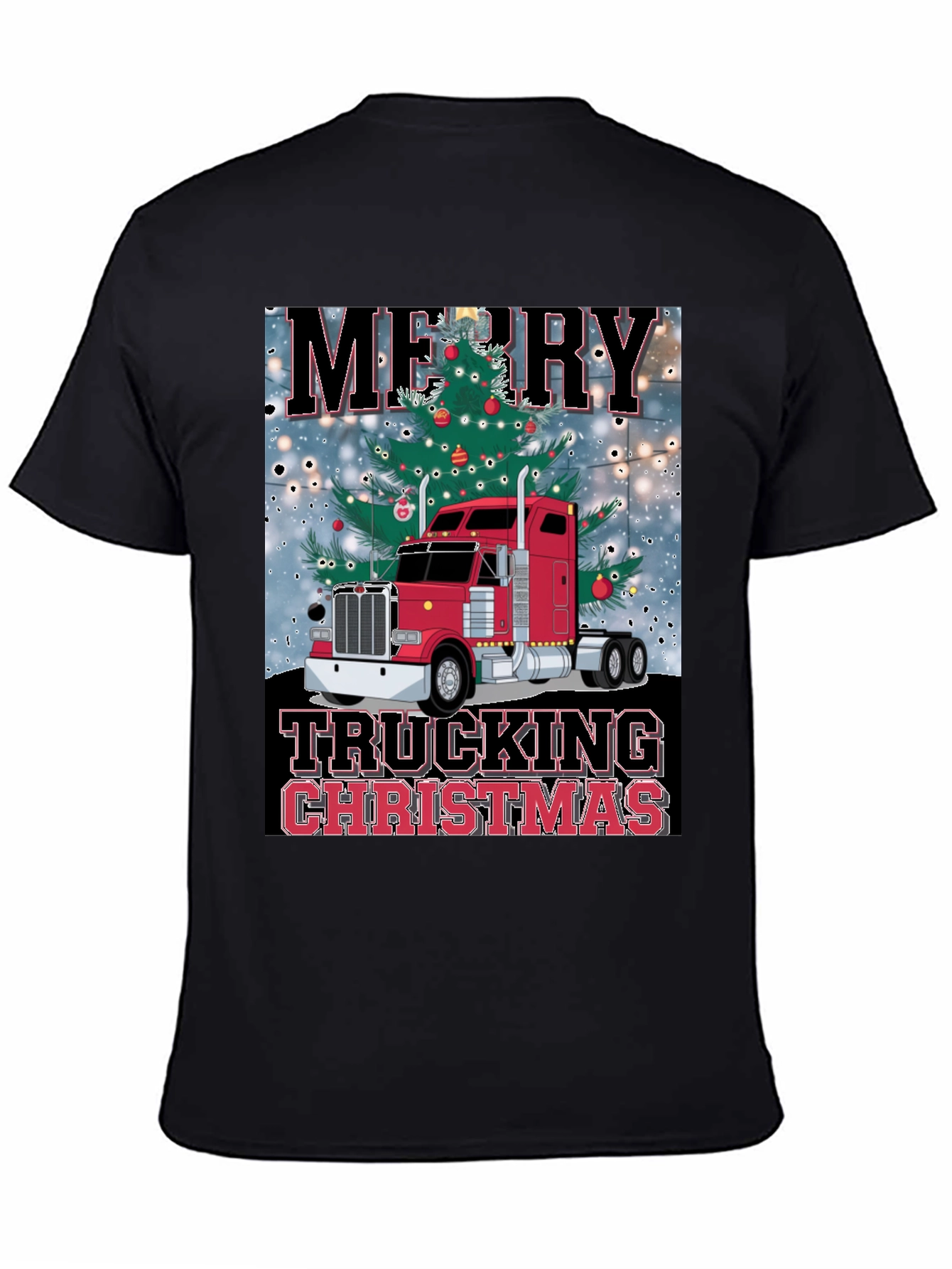 Camiseta Navideña de Camionero - Merry Trucking Christmas