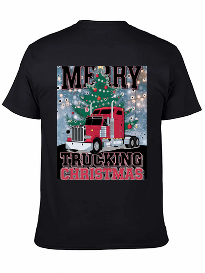 Camiseta Navideña de Camionero - Merry Trucking Christmas