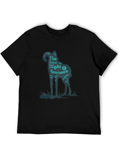 Camiseta Negra con Diseño Original de Carnero