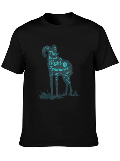 Camiseta Negra con Diseño Original de Carnero